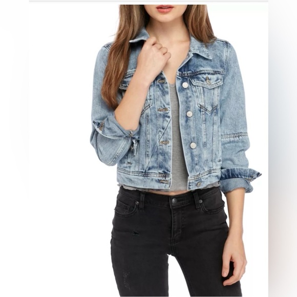 Free People Rumors Denim Jean Jacket size XS - Picture 1 of 6